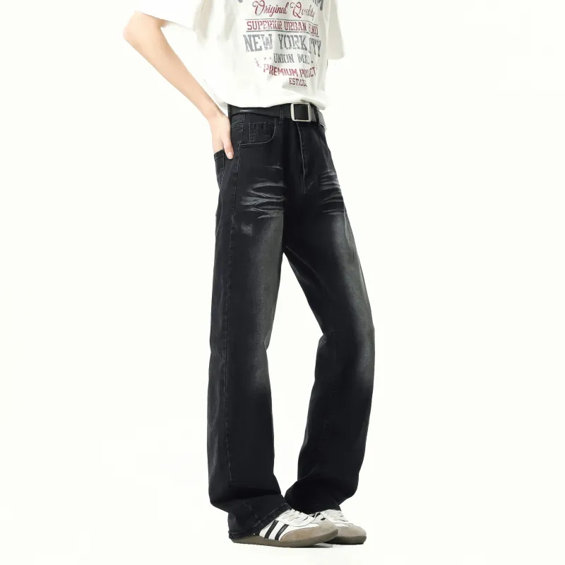 HOKLV Jeans Unisex Black-4