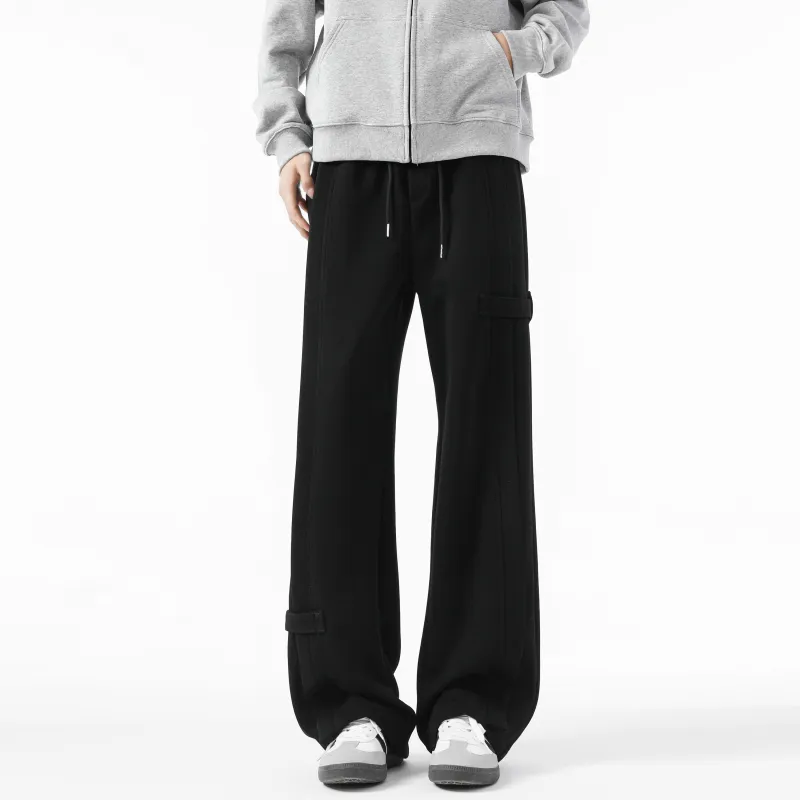 HOKLV Knitted Sports Pants Unisex White Heather Gray-21