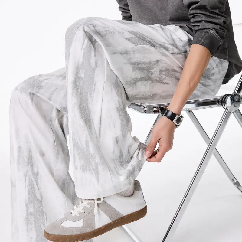 HOKLV Casual Pants Unisex White-4