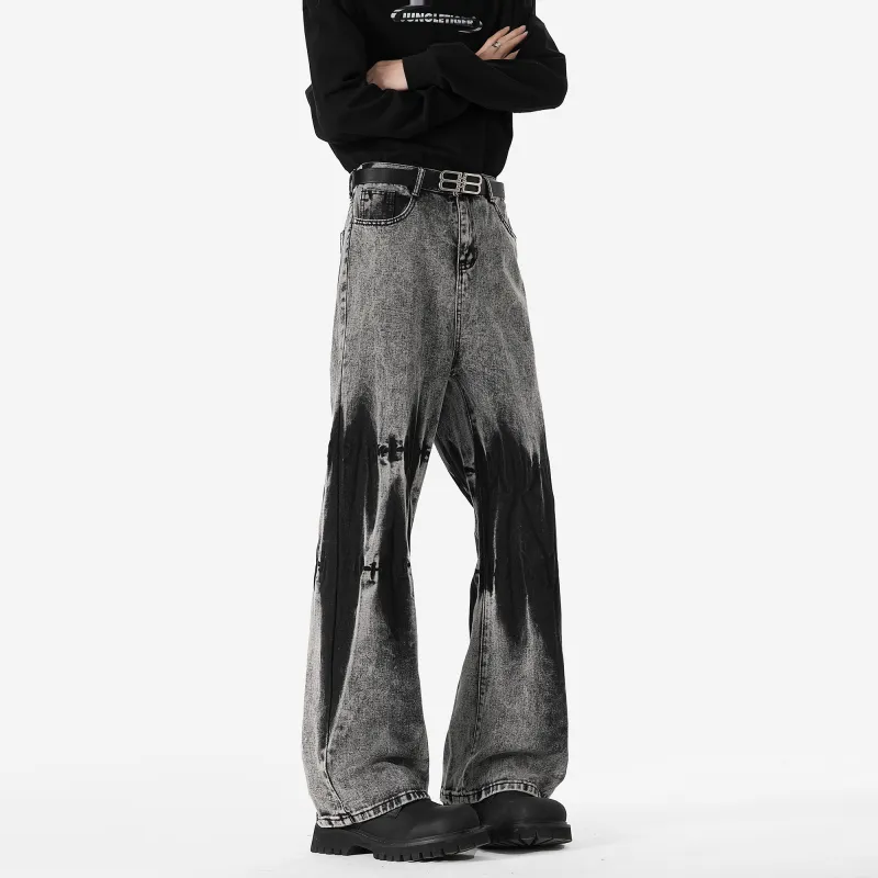 HOKLV Jeans Unisex Black-4