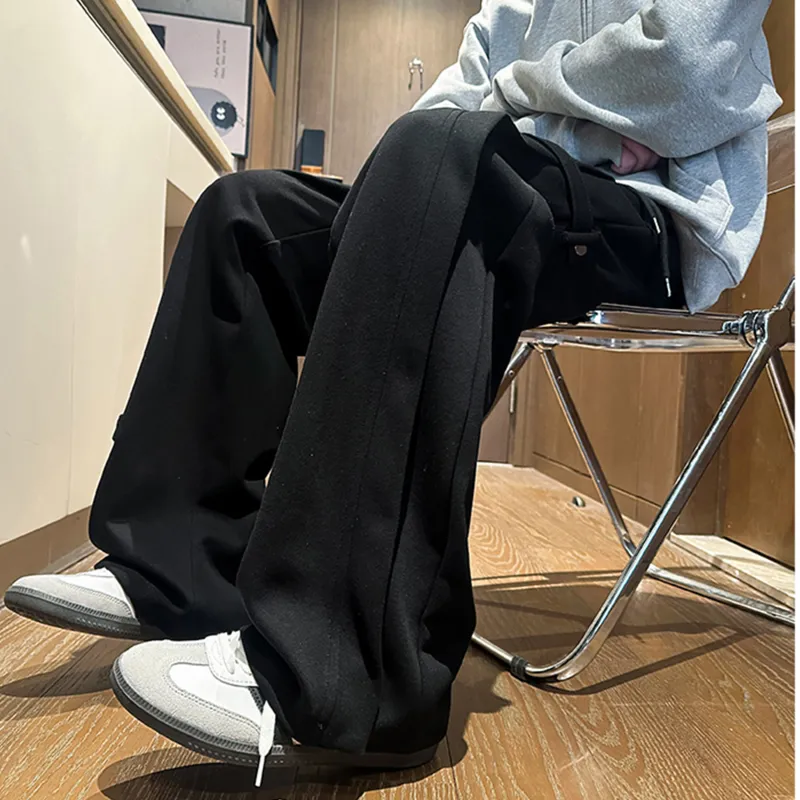 HOKLV Knitted Sports Pants Unisex White Heather Gray-11