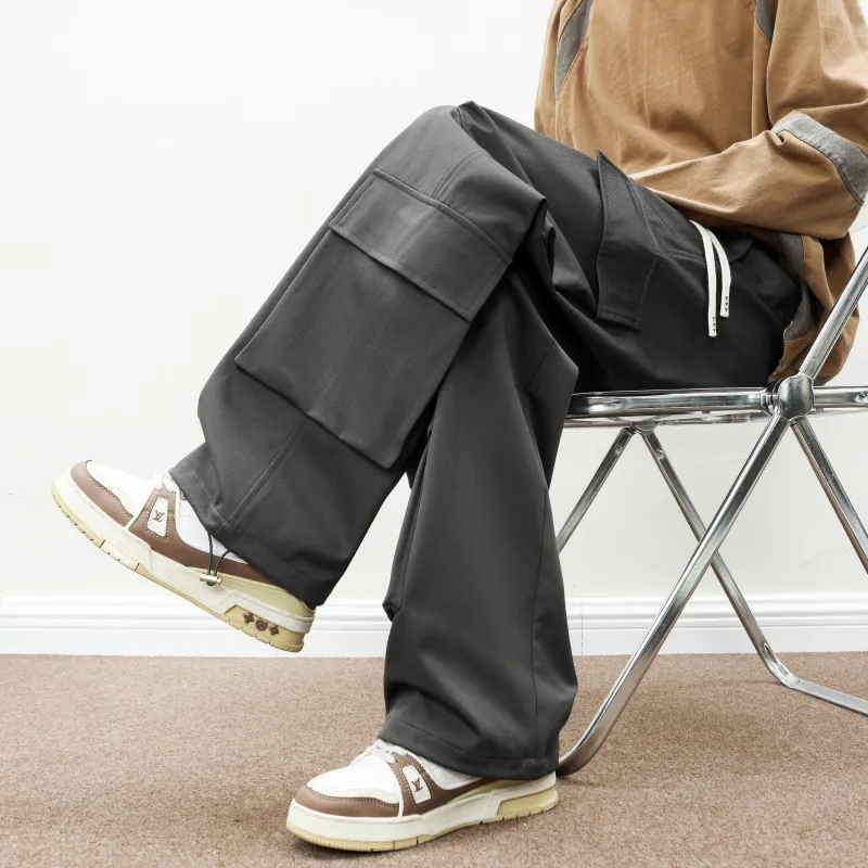 HOKLV Cargo Pants Unisex Dark Brown-9