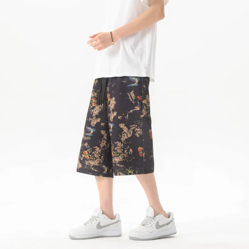 HOKLV Casual Shorts Unisex Black-4