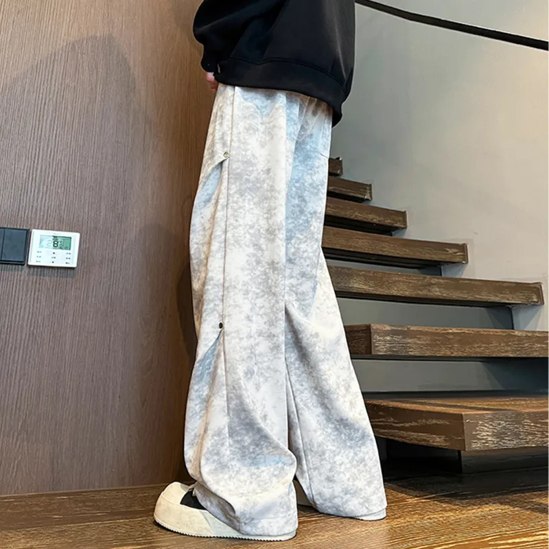 HOKLV Knitted Sports Pants Unisex Dusty Gray-1