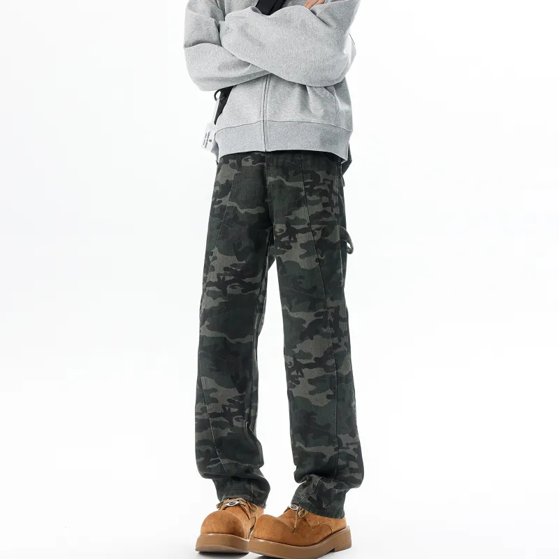 HOKLV Jeans Unisex Army Green-2