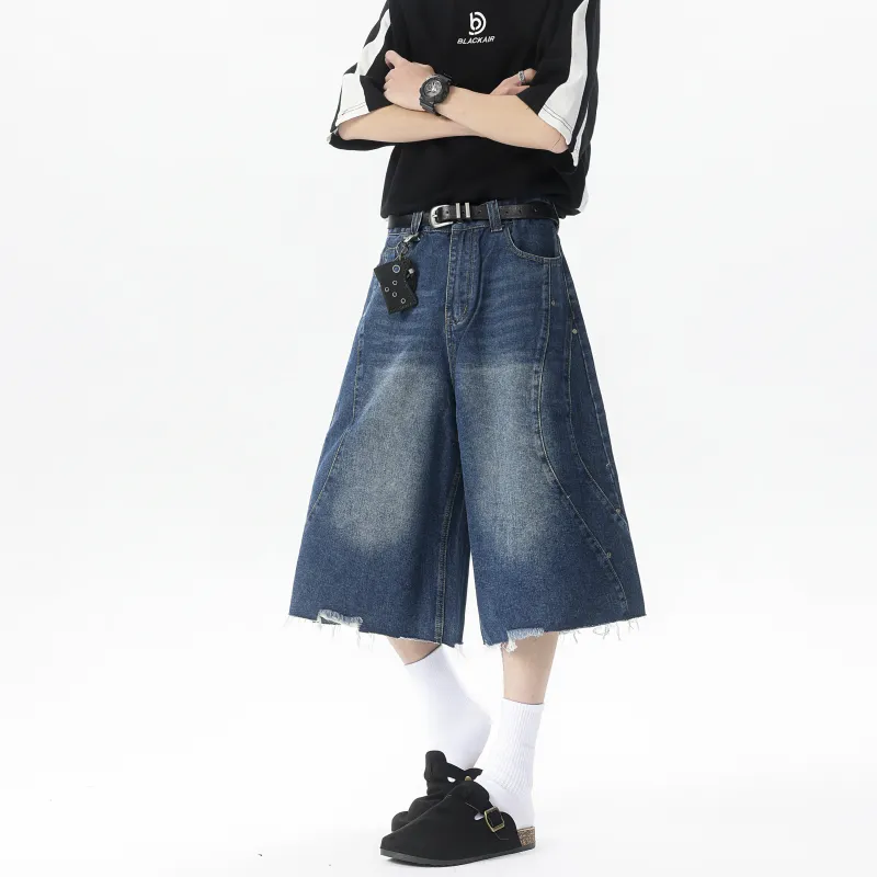 HOKLV Denim Shorts Unisex-17