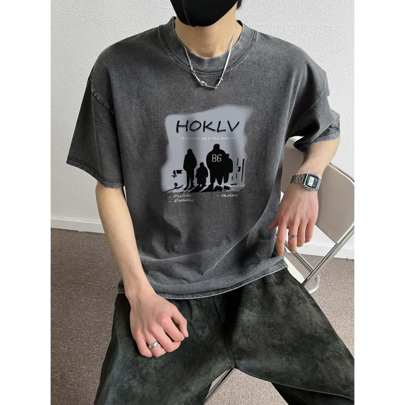HOKLV T Shirts Unisex-4