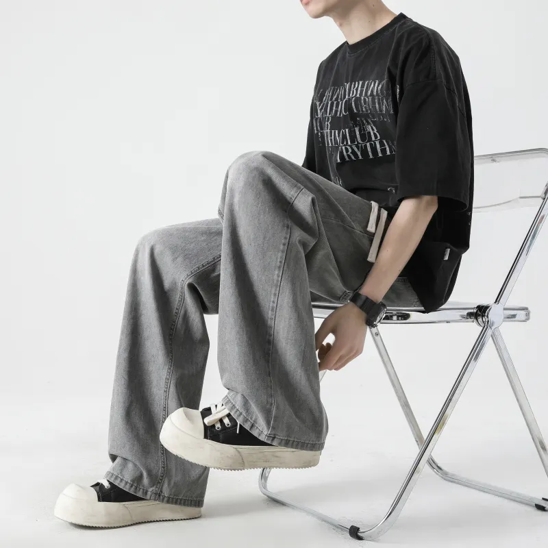 HOKLV Jeans Unisex-14