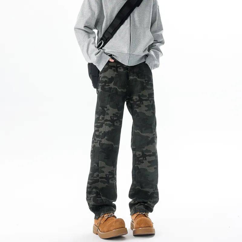 HOKLV Casual Pants Unisex Army Green-2