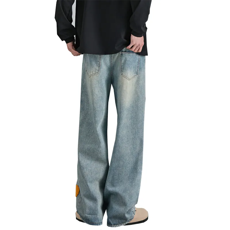 HOKLV Jeans Unisex Blue-3