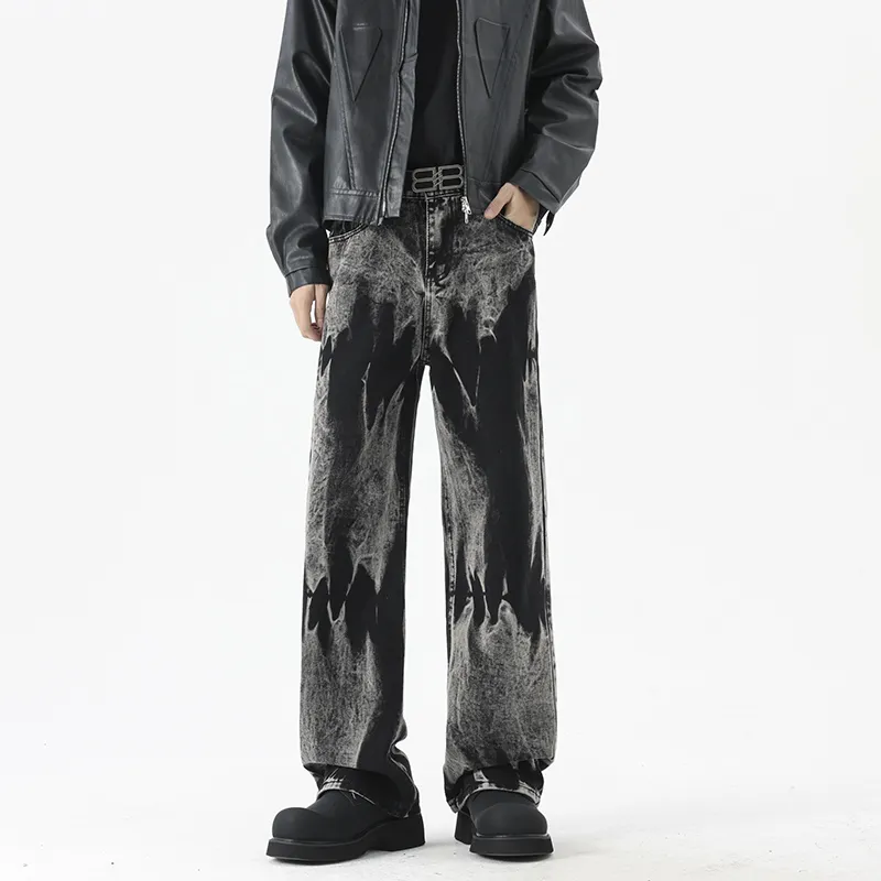 HOKLV Jeans Unisex Black-1