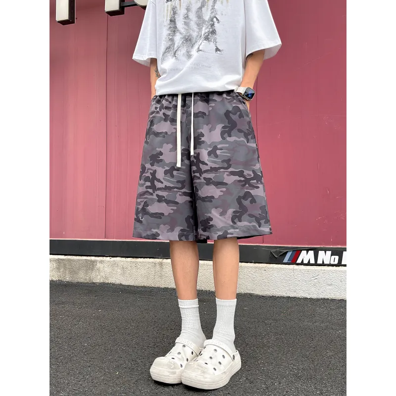 HOKLV Casual Shorts Unisex Camouflage-2