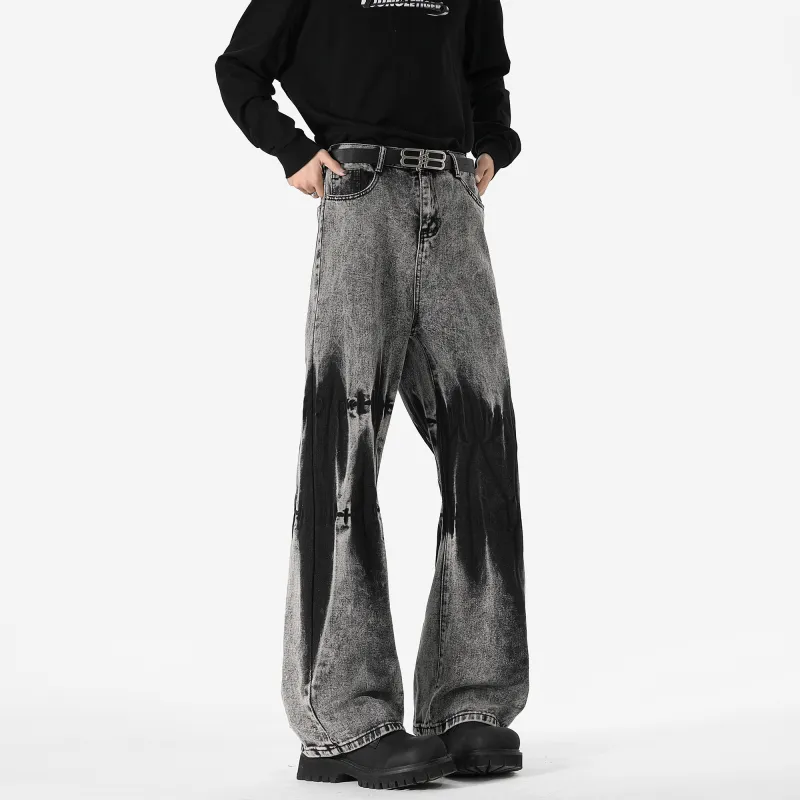 HOKLV Jeans Unisex Black-5