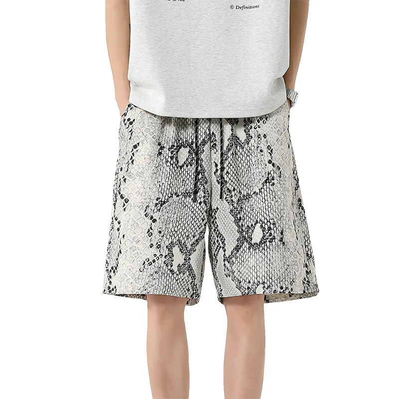 HOKLV Casual Shorts Unisex White-4