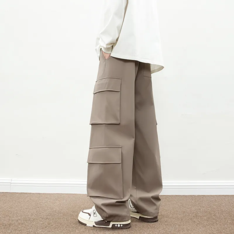 HOKLV Cargo Pants Unisex Dark Brown-19