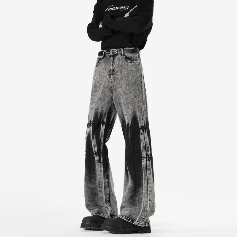 HOKLV Jeans Unisex Black-2