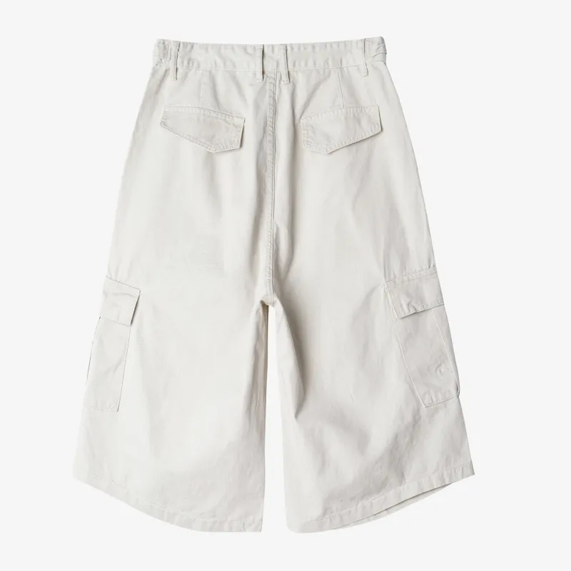 HOKLV Denim Shorts Unisex Burgundy-37