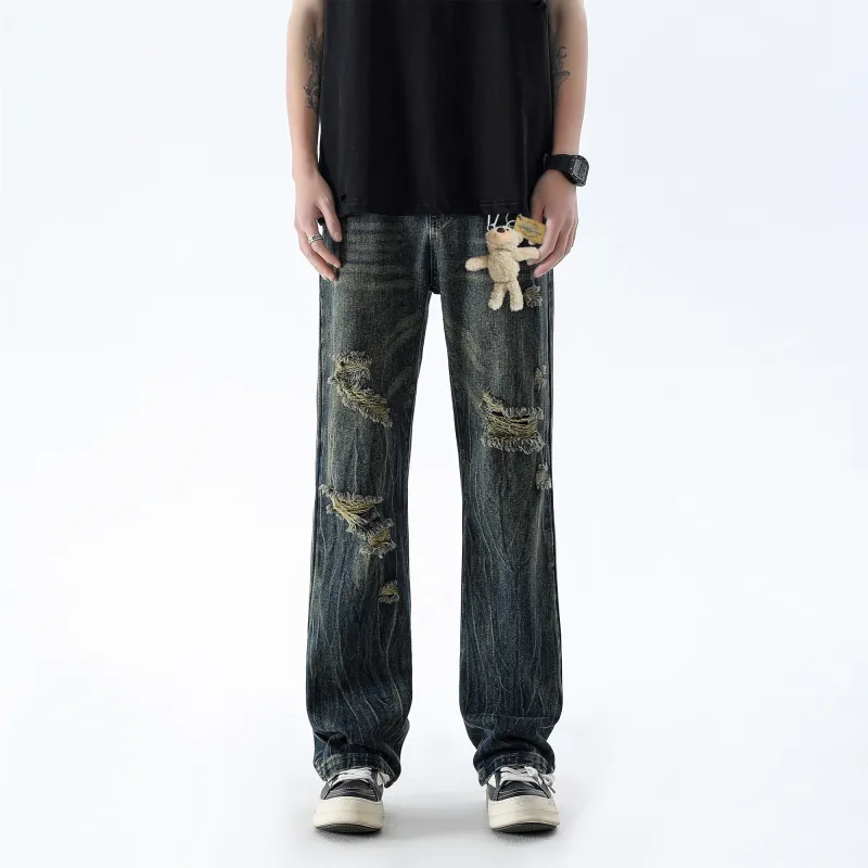 HOKLV Jeans Unisex-9
