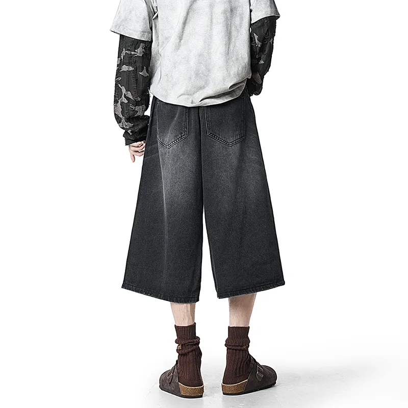 HOKLV Denim Shorts Unisex-1