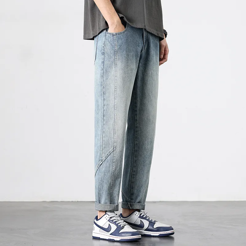 HOKLV Jeans Unisex Blue-5