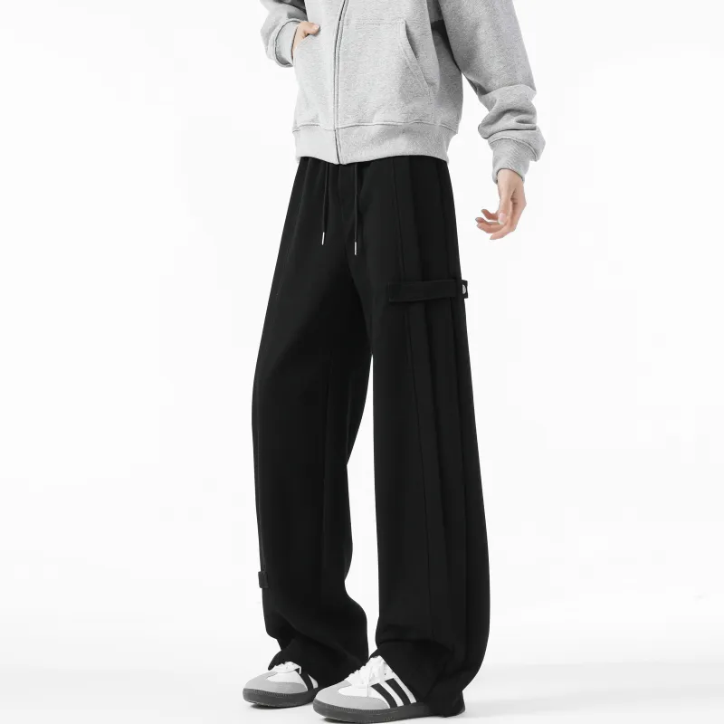 HOKLV Knitted Sports Pants Unisex White Heather Gray-23