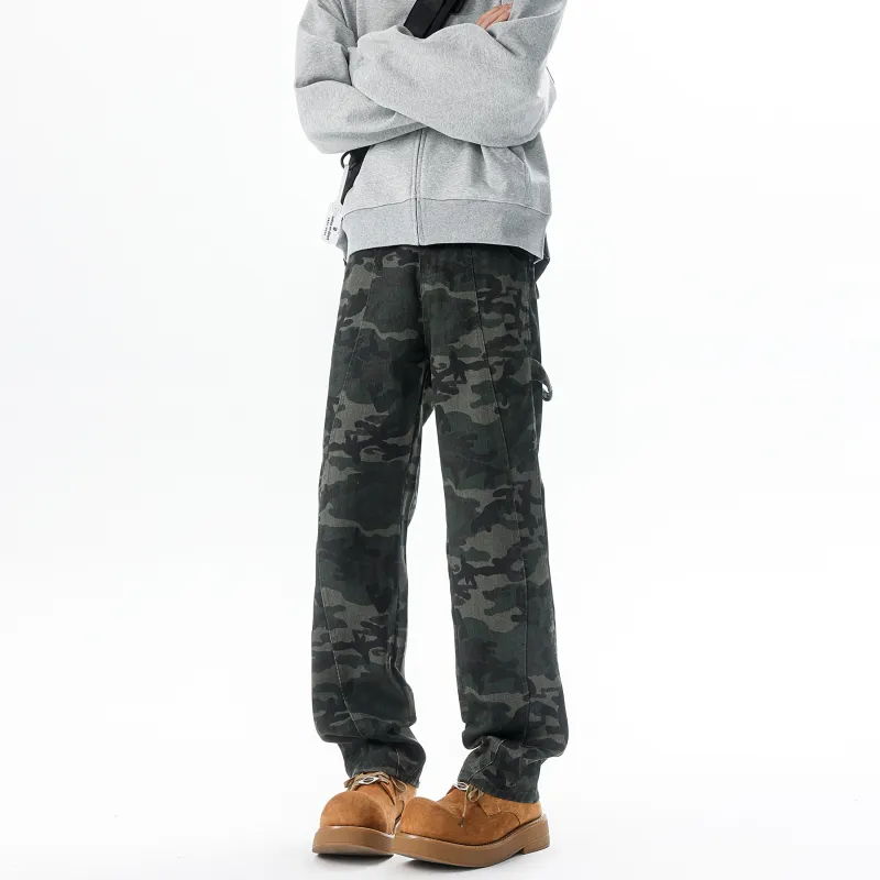 HOKLV Casual Pants Unisex Army Green-1