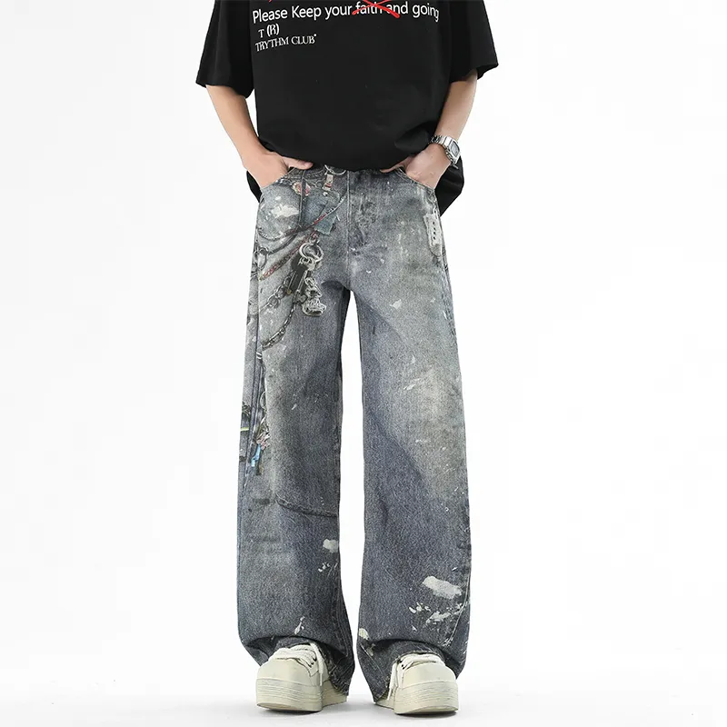 HOKLV Jeans Unisex Dark Blue-2