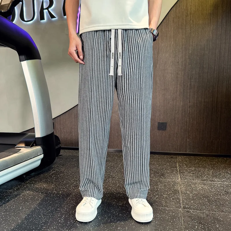 HOKLV Casual Pants Unisex Black-4