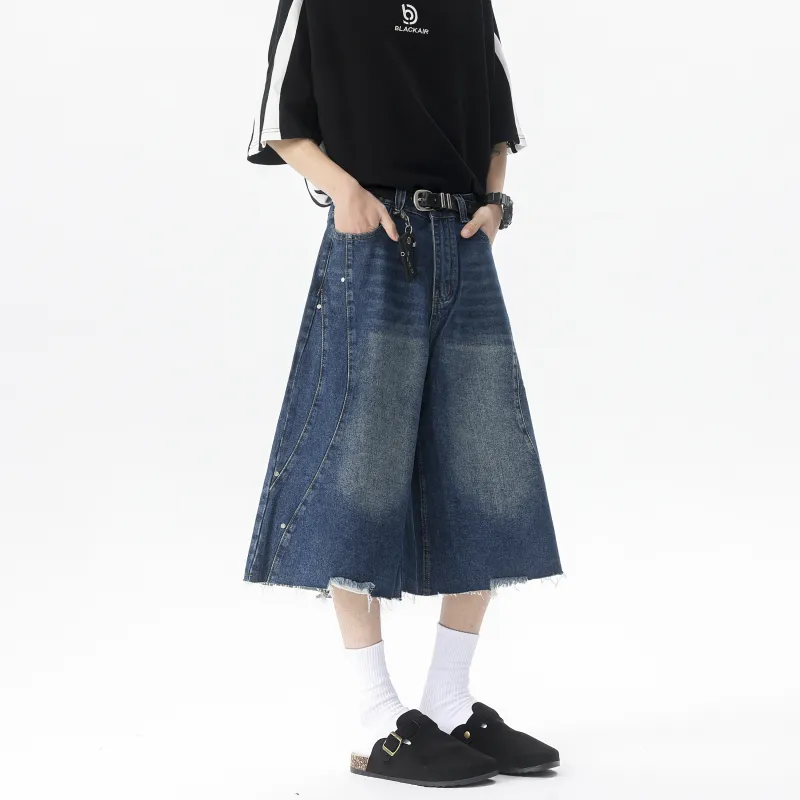 HOKLV Denim Shorts Unisex-20