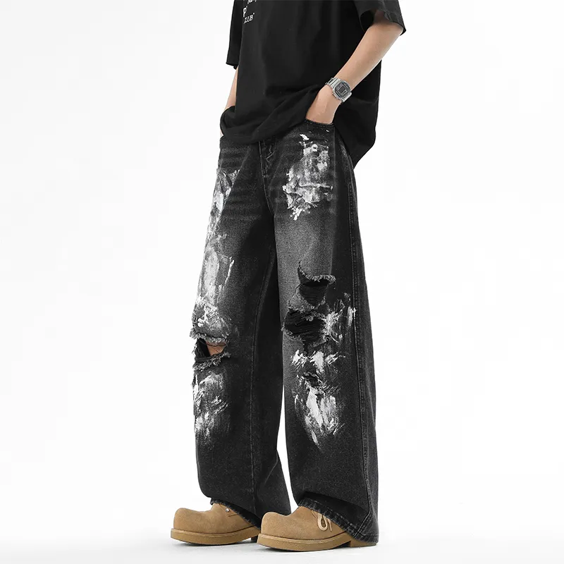 HOKLV Jeans Unisex Galaxy Gray-3