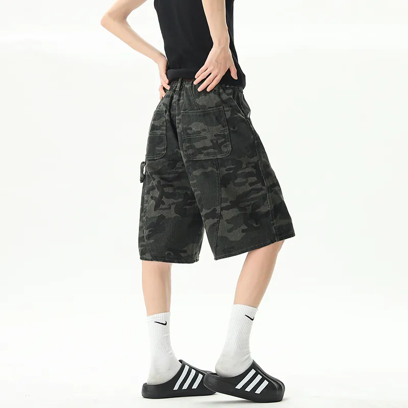 HOKLV Cargo Shorts Unisex Camouflage-1
