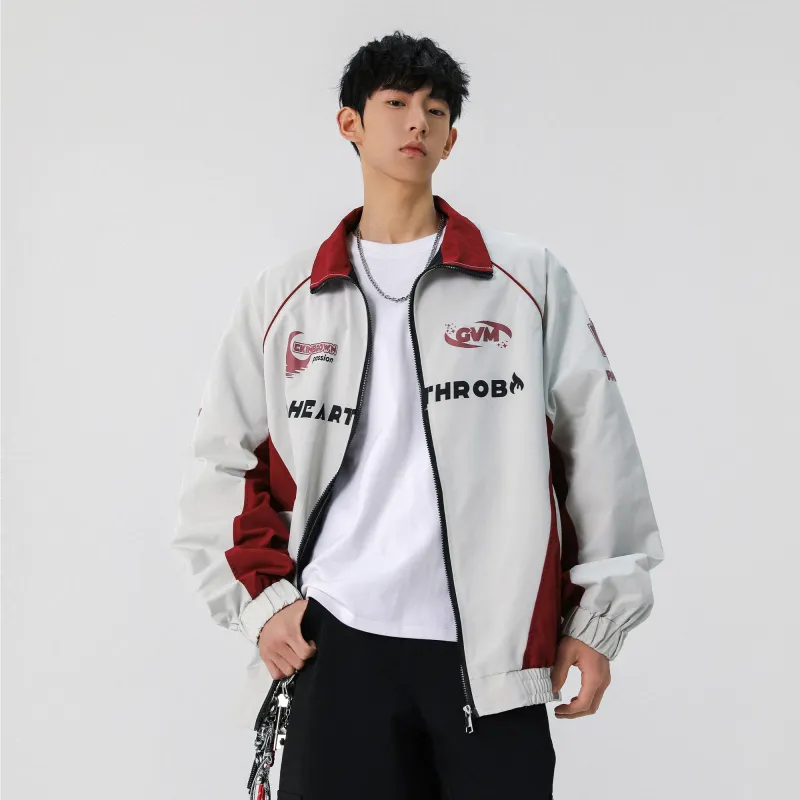 HOKLV Jackets Coats Unisex Red Apricot-4