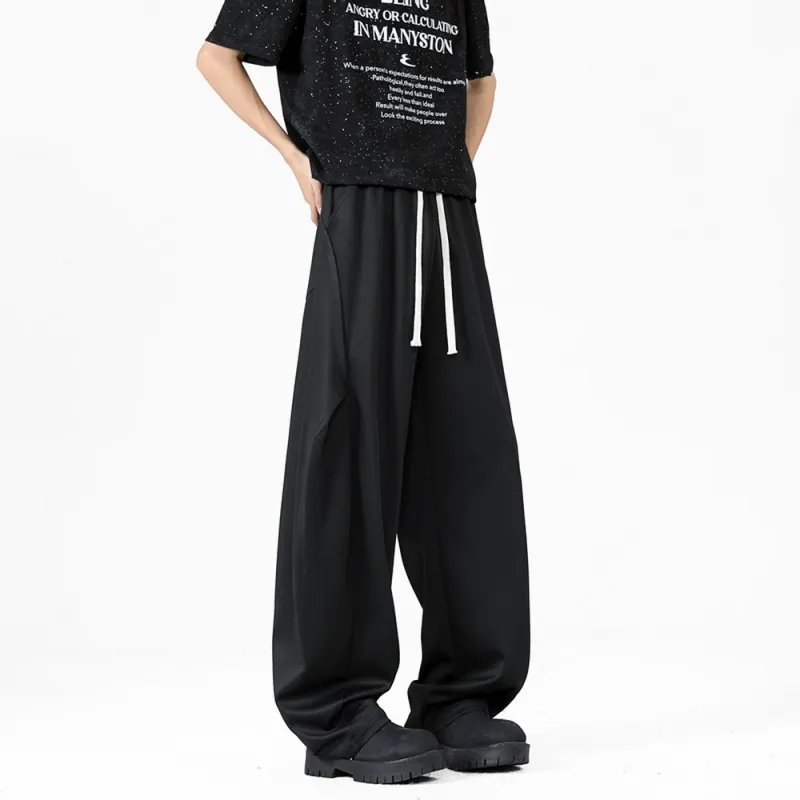HOKLV Casual Pants Unisex Black-2