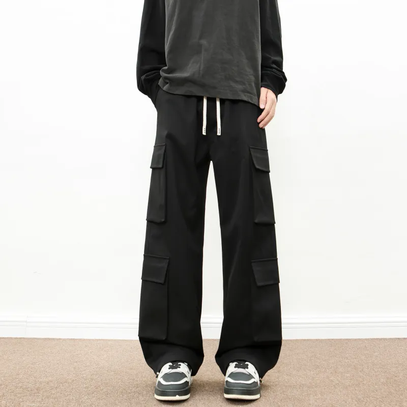 HOKLV Cargo Pants Unisex Dark Brown-2