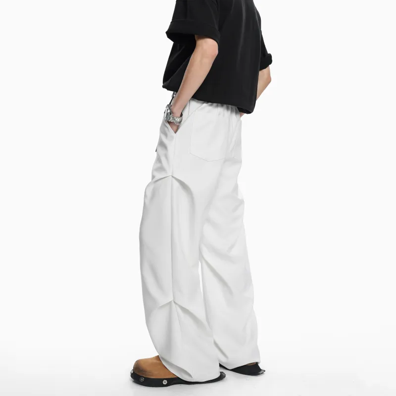 HOKLV Casual Pants Unisex White-17