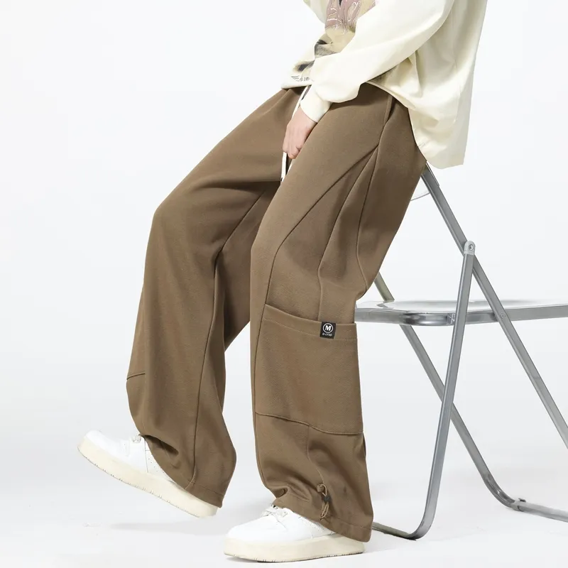 HOKLV Casual Pants Unisex White-5