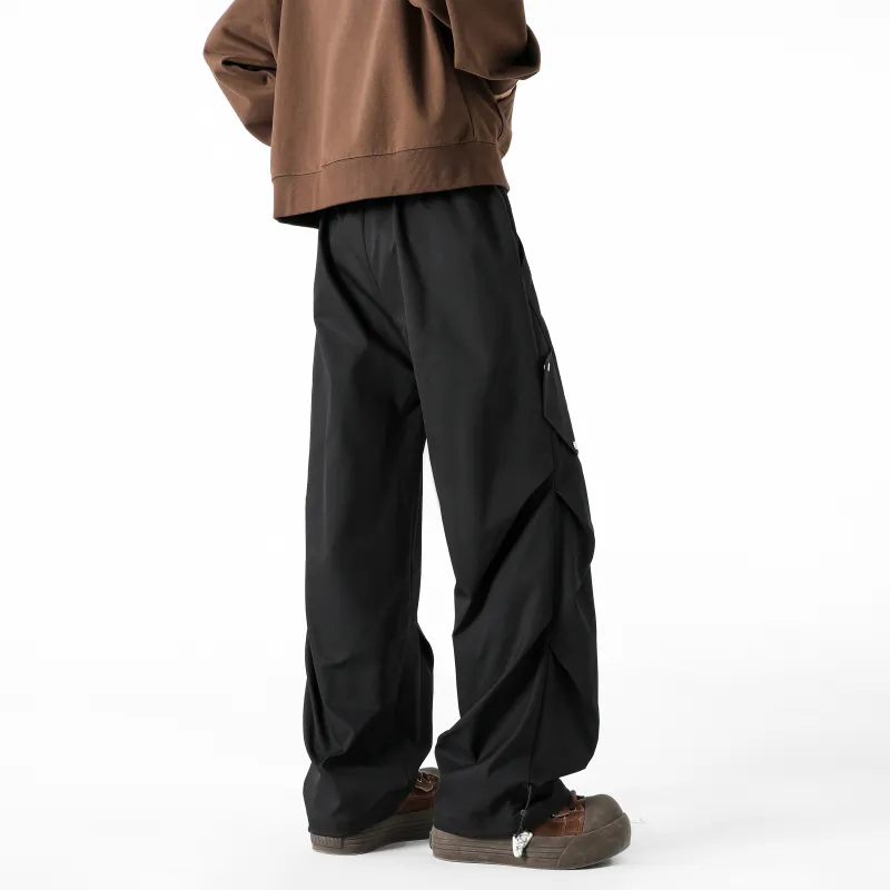 HOKLV Casual Pants Unisex Greige-18