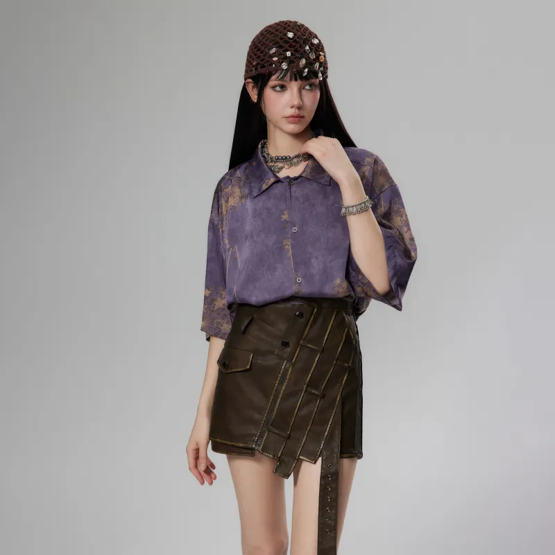 HOKLV Shirts Unisex Purple-5
