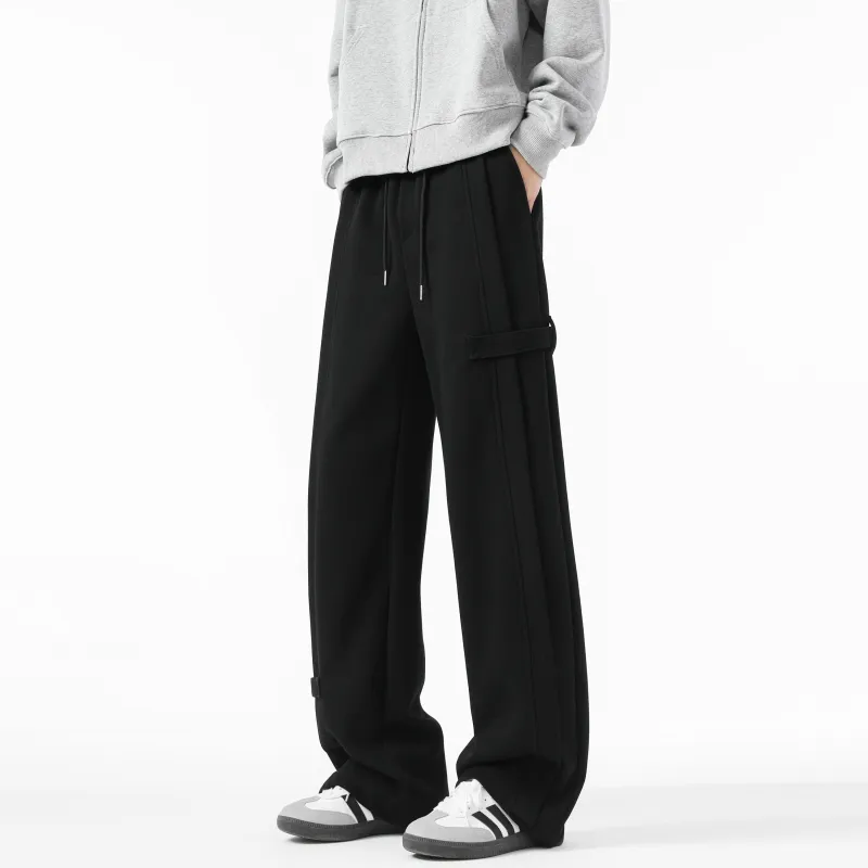 HOKLV Knitted Sports Pants Unisex White Heather Gray-22