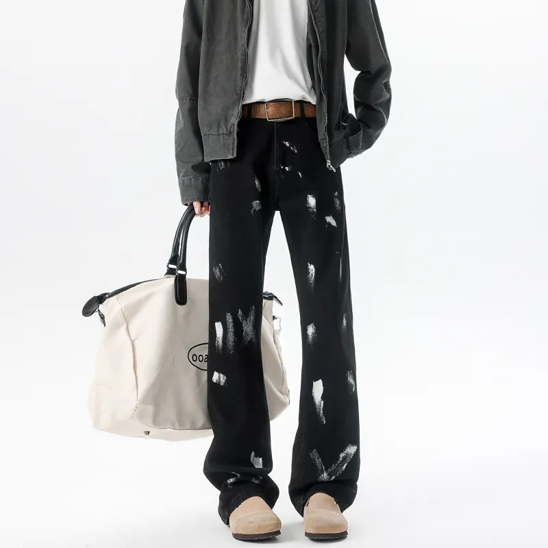HOKLV Jeans Unisex Black-2