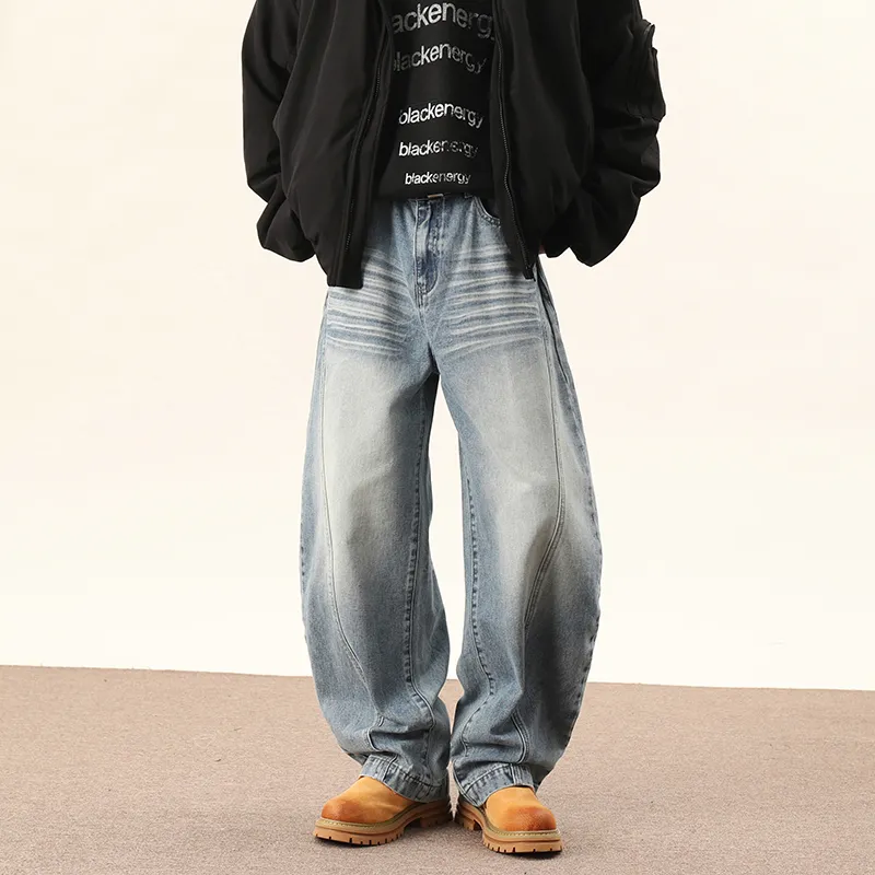 HOKLV Jeans Unisex Sky Blue-5