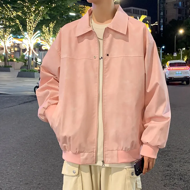 HOKLV Jackets Coats Unisex Pink-5