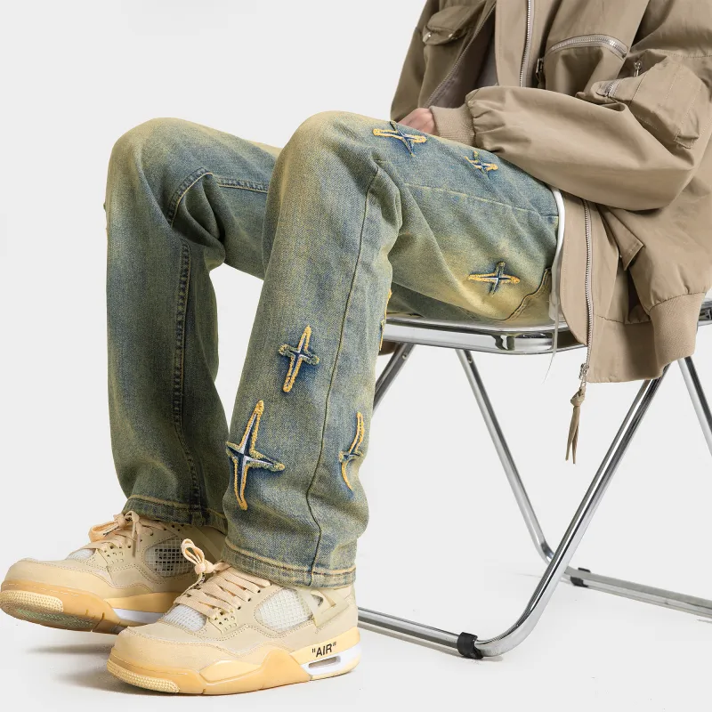 HOKLV Jeans Unisex-5