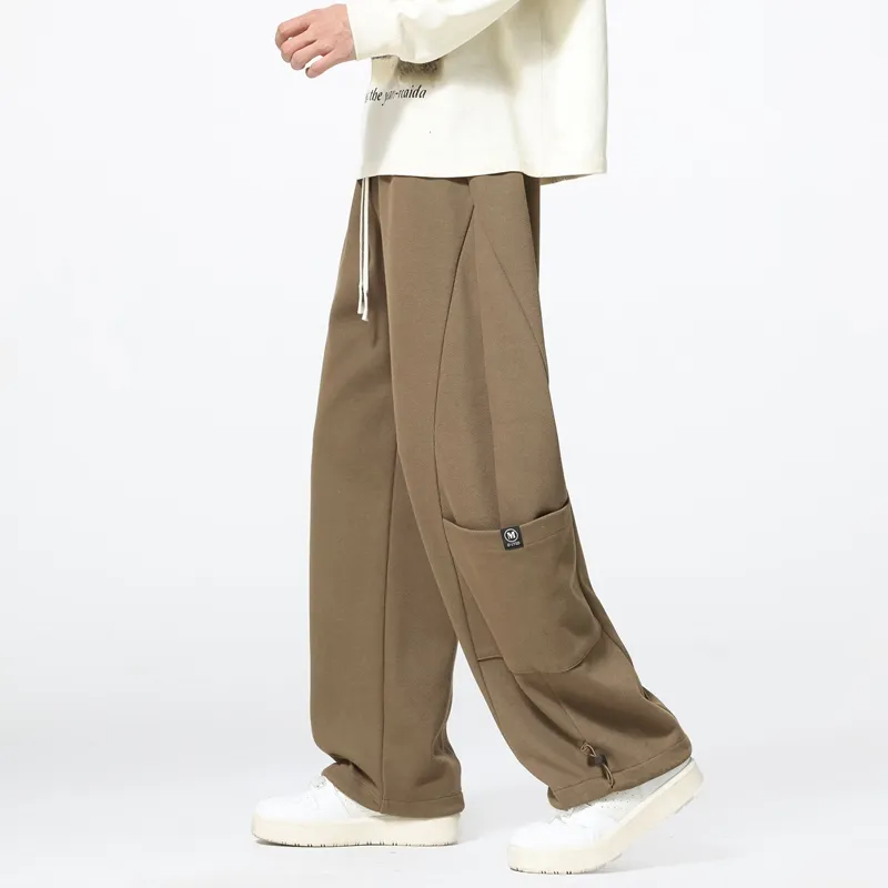 HOKLV Casual Pants Unisex White-3
