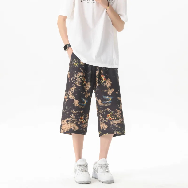 HOKLV Casual Shorts Unisex Black-2
