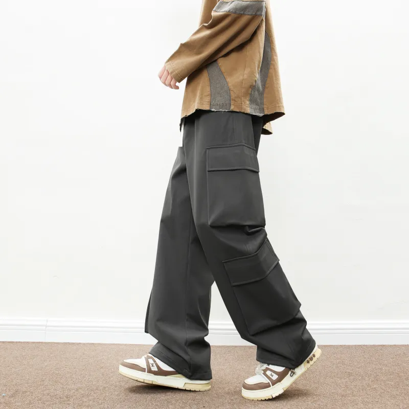 HOKLV Cargo Pants Unisex Dark Brown-7