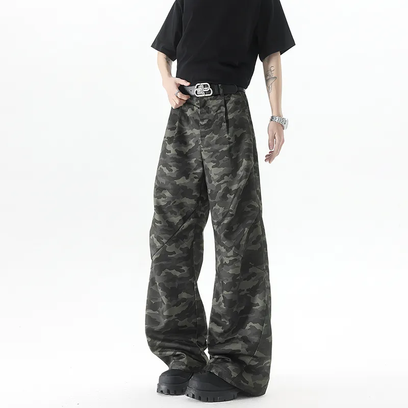 HOKLV Jeans Unisex Camouflage-5