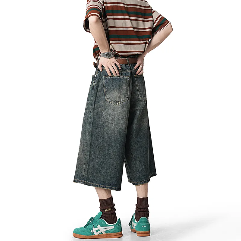 HOKLV Denim Shorts Unisex-8