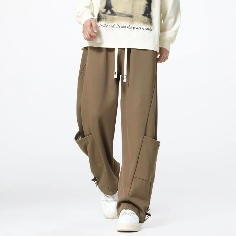 HOKLV Casual Pants Unisex White-2