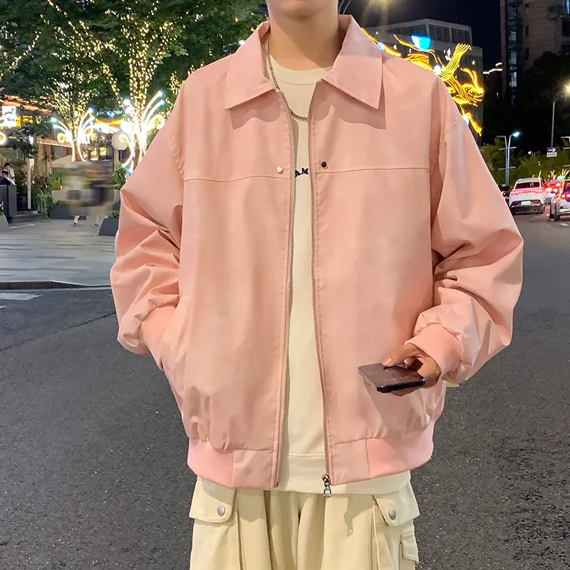 HOKLV Jackets Coats Unisex Pink-4